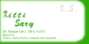 kitti sary business card