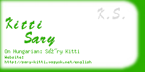 kitti sary business card